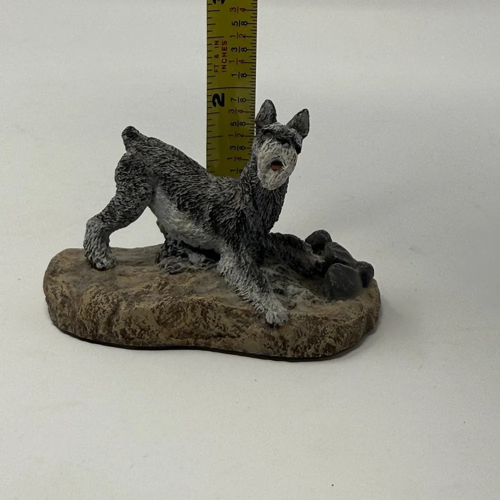 Schnauzer Figurine by Marsha A. Richardson Hand Painted USA Kennel Collection